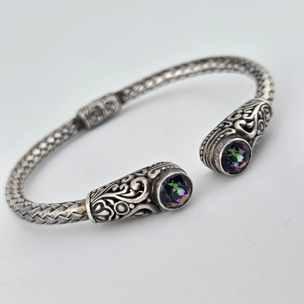 Sterling Silver ATI (Annika Witt?) Mystic Quartz Bracelet 6.75